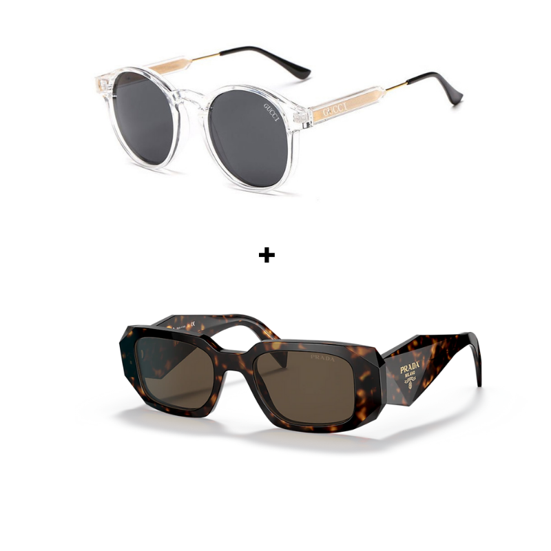 MARS NOIR - 2 Lunettes Unisexes - Gucci | Prada - Achetez 1 Obtenez 2