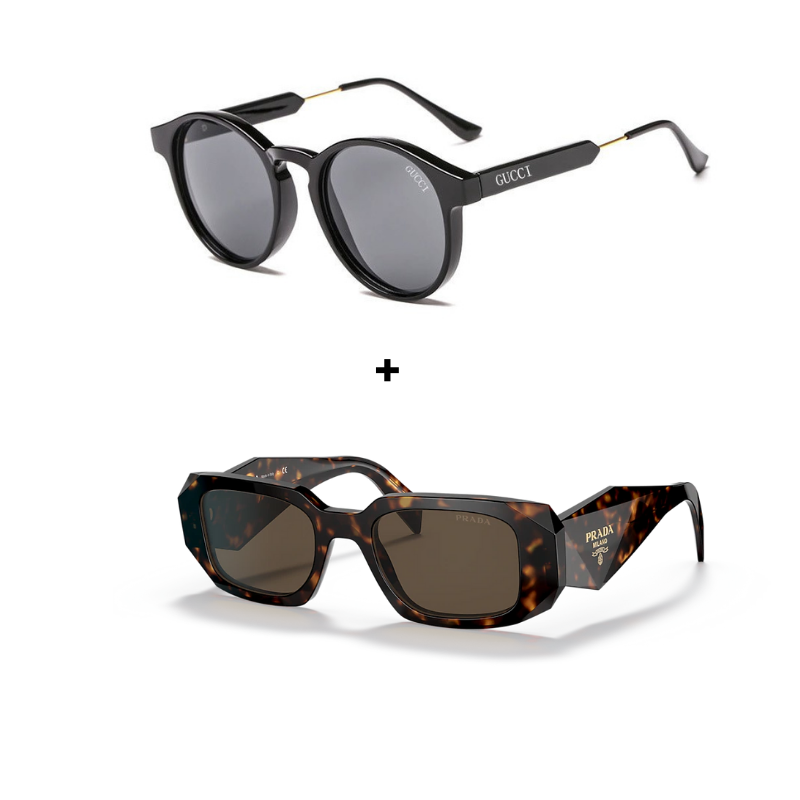 MARS NOIR - 2 Lunettes Unisexes - Gucci | Prada - Achetez 1 Obtenez 2