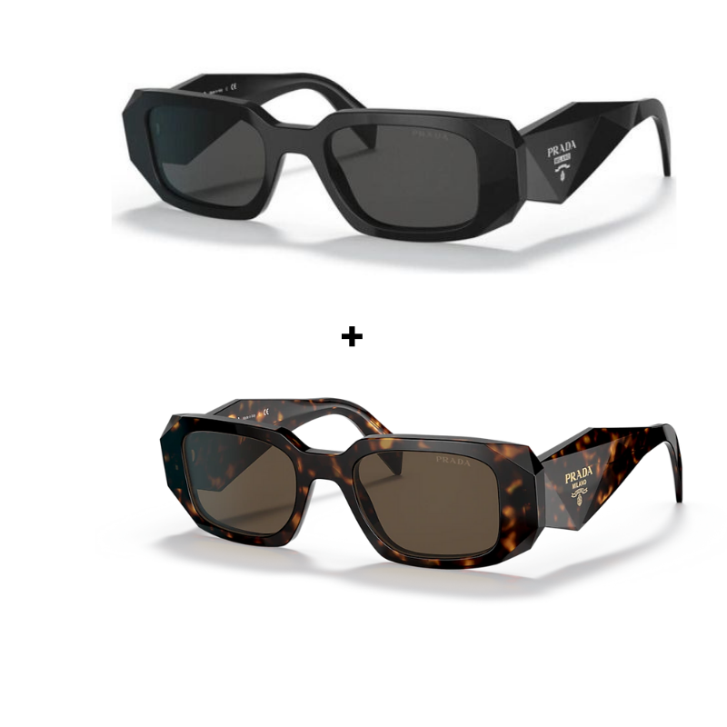 MARS NOIR - 2 Lunettes Unisexes - Gucci | Prada - Achetez 1 Obtenez 2