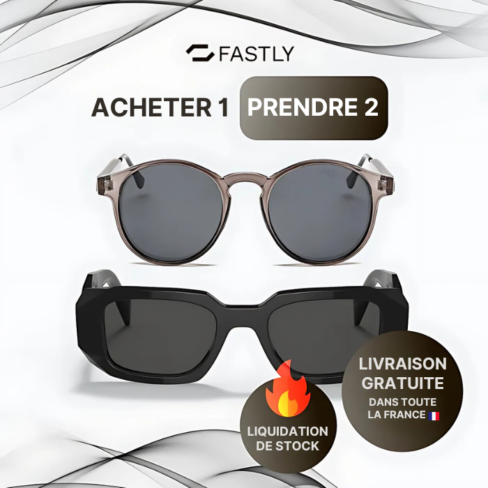 MARS NOIR - 2 Lunettes Unisexes - Gucci | Prada - Achetez 1 Obtenez 2
